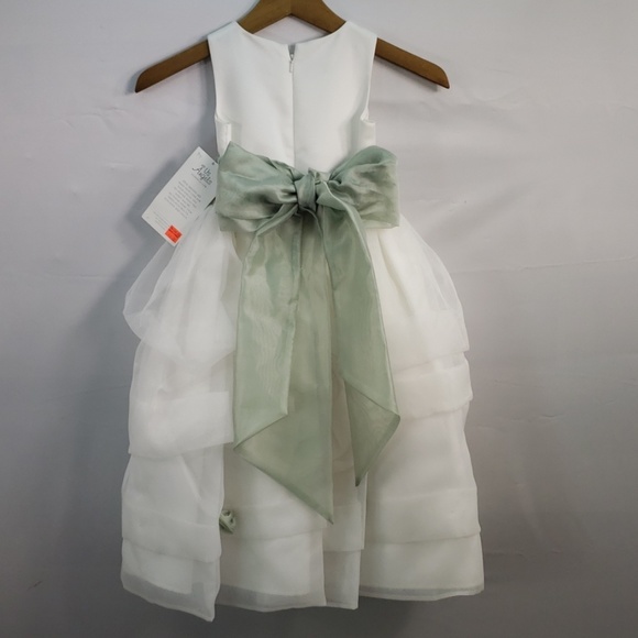 US ANGELS FLOWER GIRL DRESST IVORY STYLE 909 - Picture 3 of 4